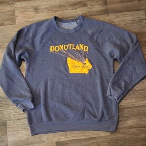 Raglan Style Donutland Crewneck Sweatshirt - 22in pit-to-pit (see description)